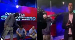 Delincuentes armados y encapuchados toman canal de TV en Ecuador EN VIVO y secuestran a todo el personal