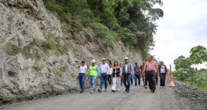 Gilmer Horna encabeza visita técnica para resolver con urgencia la problemática en el Sector El Aserradero tras terremoto de 2021