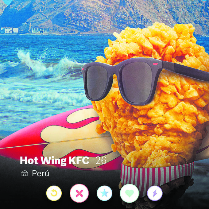San Valentín: Kentucky Fried Chicken busca un amor picante y crea una cuenta en Tinder para hacer match con su pareja perfecta