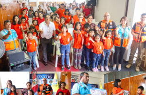 Niños se gradúan de minibrigadistas