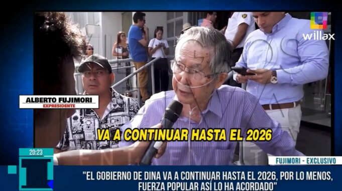 Alberto Fujimori abre su pico y habla sobre cuarta candidatura de Keiko y respalda a Dina Boluarte hasta 2026