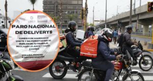 Aplicativos delivery de motos anuncian paro para el 11 de marzo