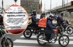 Aplicativos delivery de motos anuncian paro para el 11 de marzo