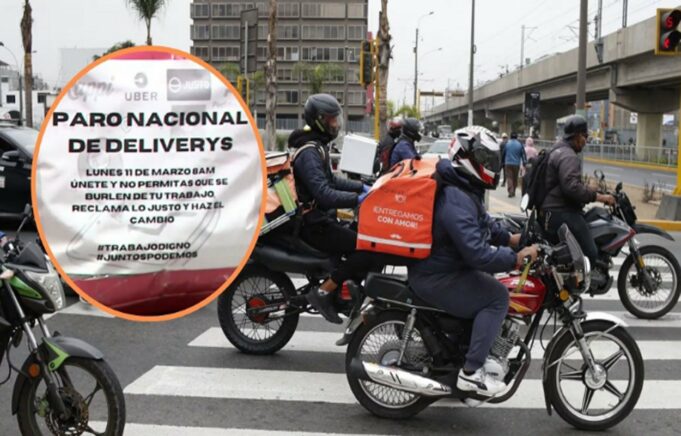 Aplicativos delivery de motos anuncian paro para el 11 de marzo