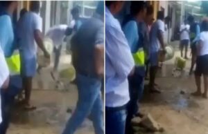 Piura: pobladores arrojan agua de desagüe al alcalde de Querecotillo en protesta por paralización de obras (VIDEO)