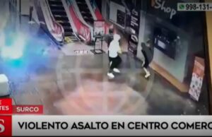 Robos en manada. A combazos roban lujosos celulares IPhone en Centro Comercial El Polo