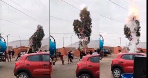 Yunza termina en tragedia en Ancón: árbol choca con cables de alta tensión y deja un muerto y cuatro heridos