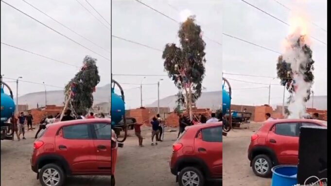 Yunza termina en tragedia en Ancón: árbol choca con cables de alta tensión y deja un muerto y cuatro heridos