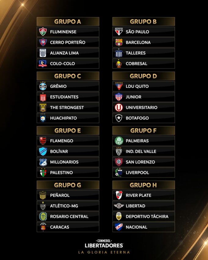 Universitario y Alianza Lima en grupos no complicados de la Copa Libertadores