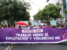 Medios de comunicación del gobierno ignora expresión cultural demiles de jóvenes que marcharon por el Día Internacional de la Mujer