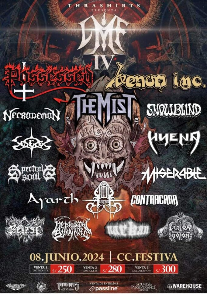 Lima Metal Festival 2024 este 08 de junio en el Festival del Centro de Lima