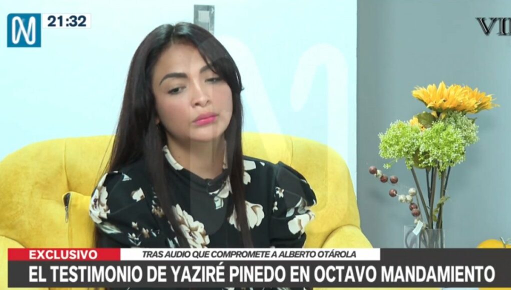 Yaziré Pinedo admite una relación con Alberto Otárola, pero señala que audio es editado y del 2021
