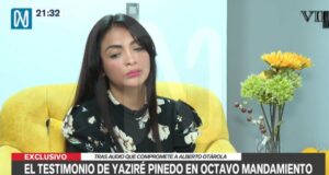 Yaziré Pinedo admite una relación con Alberto Otárola, pero señala que audio es editado y del 2021