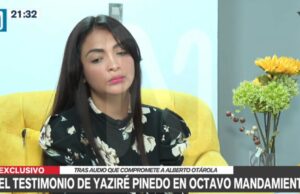 Yaziré Pinedo admite una relación con Alberto Otárola, pero señala que audio es editado y del 2021