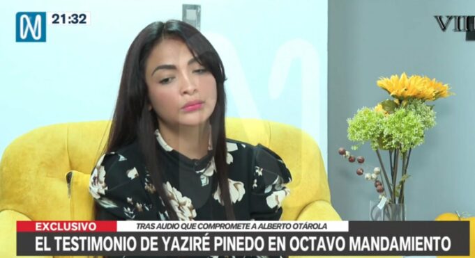 Yaziré Pinedo admite una relación con Alberto Otárola, pero señala que audio es editado y del 2021