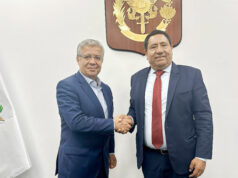 Gilmer Horna y alcaldes de Amazonas gestionan recursos ante el Ministerio de Defensa