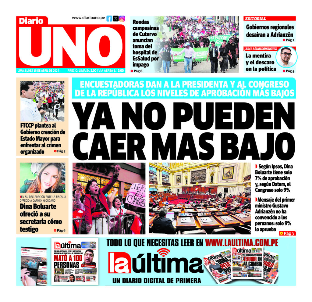 Edición del 15 de abril de 2024 Diario UNO