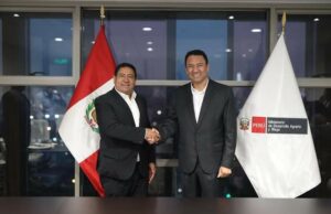 Gilmer Horna se reunió con el ministro Manero para garantizar la ejecución del proyecto de irrigación Amojao