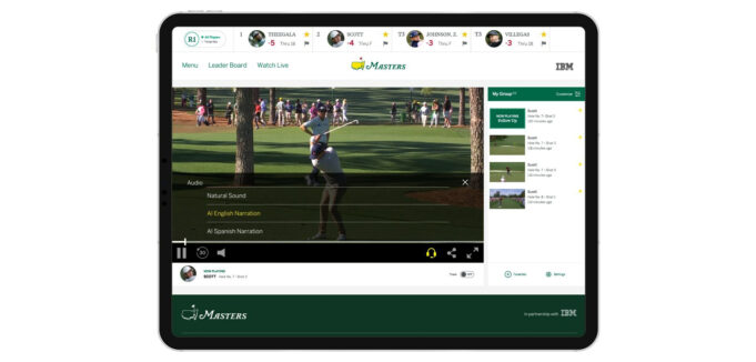 IA llega a eventos más emblemáticos del golf en el mundo. Millones ya gozan de plataforma de datos de IBM