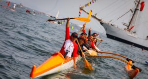 B.A.P. Unión ancla frente a la costa de Chorrillos tras recorrer el mundo durante 317 días