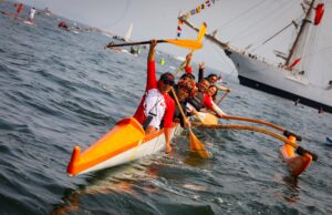 B.A.P. Unión ancla frente a la costa de Chorrillos tras recorrer el mundo durante 317 días