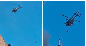 Incendio en Cercado de Lima: hombre atrapado en siniestro fue rescatado en helicóptero