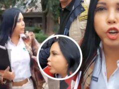 Ministra de Comercio, Elizabeth Galdo pierde los papeles y le arrebata el micrófono a periodista