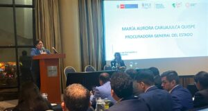 Procuradora General del Estado, María Caruajulca Quispe, participa de Taller de Litigación oral para procuradores de todo el país