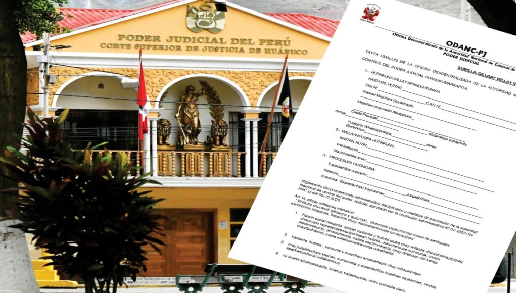 Huánuco: Autoridad de control del Poder Judicial implementa formulario de queja en quechua para usuarios judiciales vulnerables