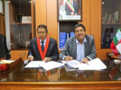 Gilmer Horna firma acuerdo de cooperación con el Ministerio Público en Amazonas