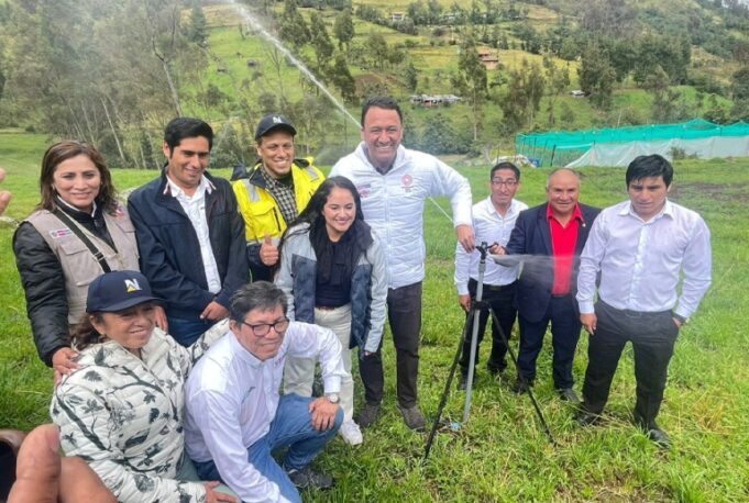 Inauguran tres sistemas de riego tecnificado que mejorarán las gestión del agua en el centro poblado Tual en Cajamarca