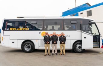 Minera Poderosa recibe primer bus eléctrico para transporte de personal