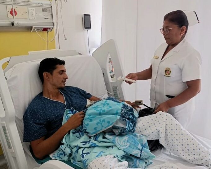 Policía herido en asalto en el Callao se recupera en Hospital PNP «Luis N. Sáenz»