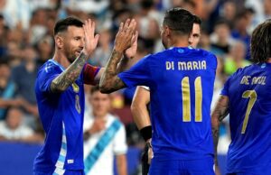 Argentina goleó a Guatemala 4-1 y quedó listo para debut en la Copa América