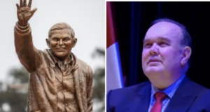 Incidentes en la develación de estatua de Castañeda Lossio: López Aliaga en el ojo del huracán