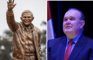 Incidentes en la develación de estatua de Castañeda Lossio: López Aliaga en el ojo del huracán