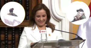 Dina Boluarte inaugura colegio en medio de francotiradores y silencio de más de 60 días