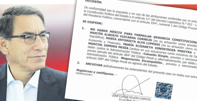Fiscal de la Nación archiva caso sobre pruebas rápidas COVID-19 en beneficio de Martín Vizcarra