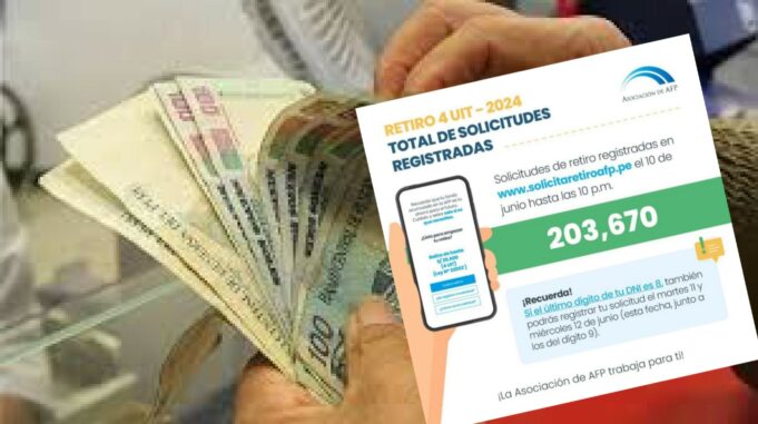 AFP: Web registró 203,670 solicitudes de retiro solo el lunes 10 de junio
