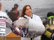 Dina Boluarte: caos durante actividad de presidenta en Villa María del Triunfo, vecinos denuncian llevó ‘portátil’