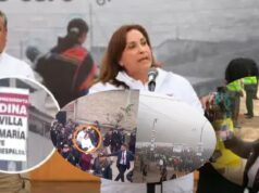 Dina Boluarte: caos durante actividad de presidenta en Villa María del Triunfo, vecinos denuncian llevó ‘portátil’