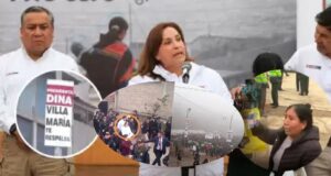 Dina Boluarte: caos durante actividad de presidenta en Villa María del Triunfo, vecinos denuncian llevó ‘portátil’
