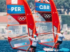 María Belén Bazo se ubica cuarta en la general de Windsurf de París 2024