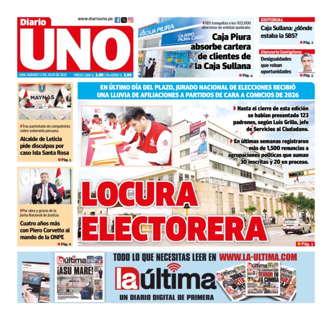 Edición del 13 de julio de 2024