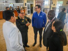 Comisión dirigida por la Organización Internacional para las Migraciones de la ONU visitó el moderno hospital de la policia