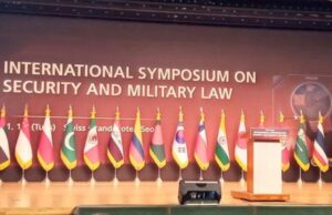 Presidente del Fuero Militar Policial participa en Simposio Internacional sobre Seguridad y Derecho Militar en la República de Corea