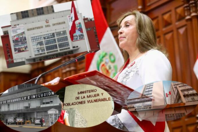 Dina Boluarte, fusiona ministerios, crea Ministerio de Infraestructura y cambia de nombre a Mininter por Ministerio de Seguridad Pública