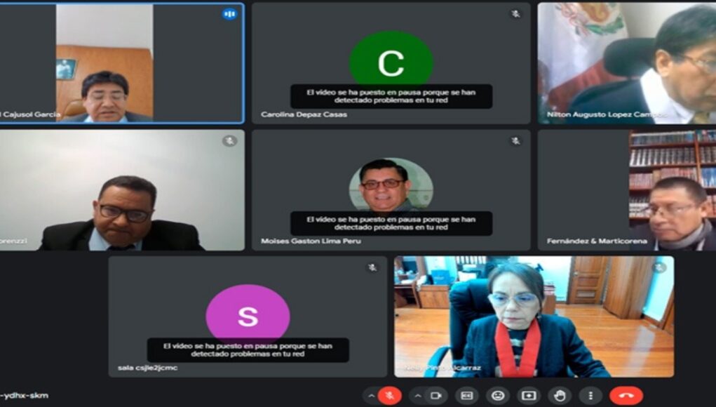 Poder Judicial: Autoridad Nacional de Control verificó que los juzgados tengan prendida sus cámaras en las audiencias