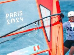 María Belén Bazo ganó diploma olímpico en París 2024 al quedar cuarta en el Windsurf