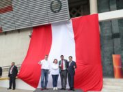 Stefano Peschiera recibió los Laureles Deportivos y develaron su nombre en frontis del Estadio Nacional